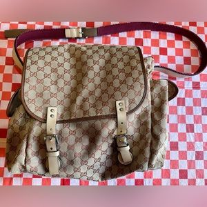 Gucci diaper bag with changing pad
